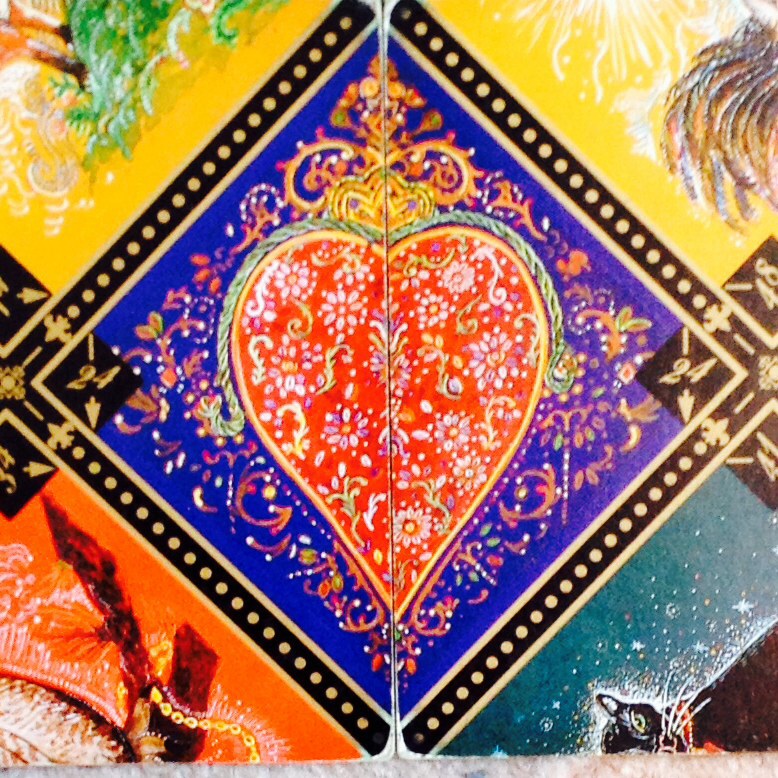 Russian Gypsy Fortune Telling heart ~ card