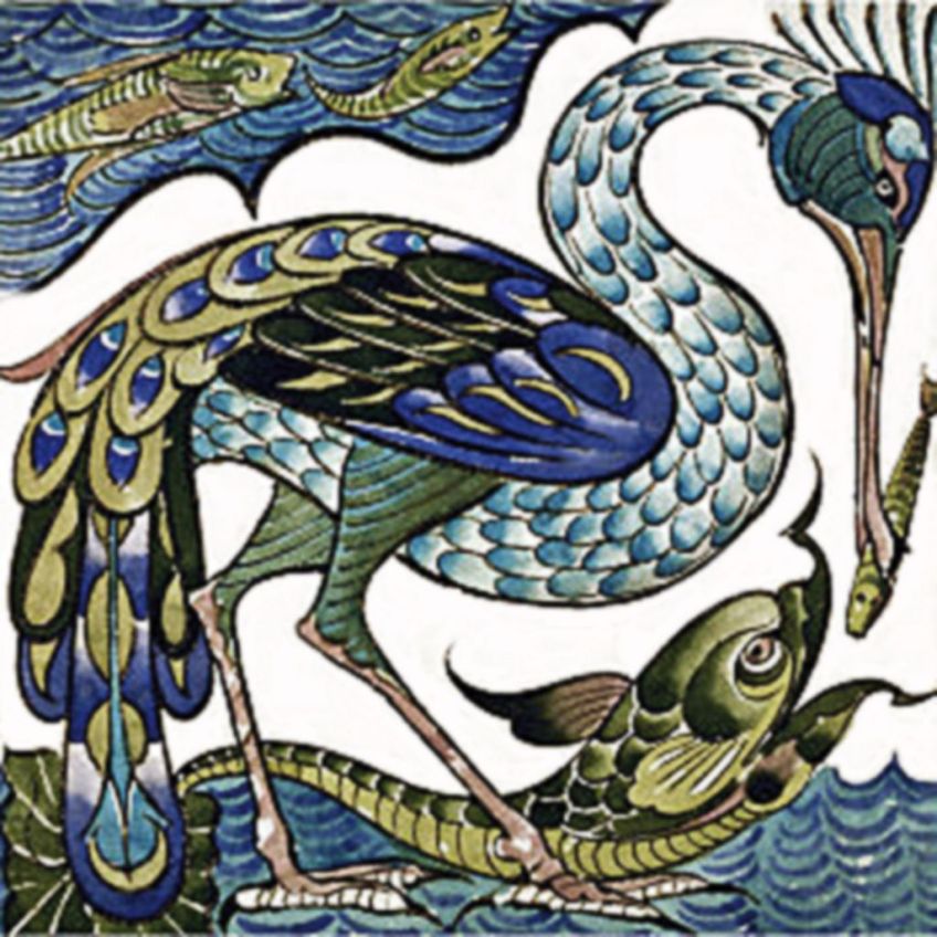 William de Morgan Stork tile