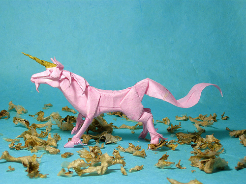 Pink Paper Unicorn