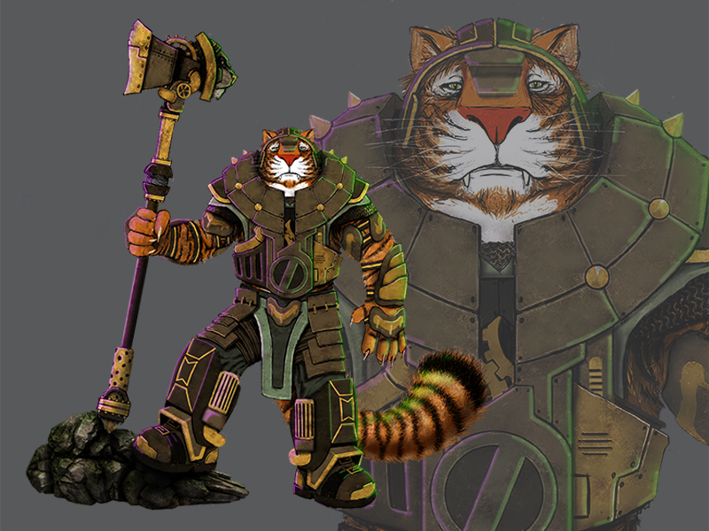 Steampunk Tigerlord | doubled