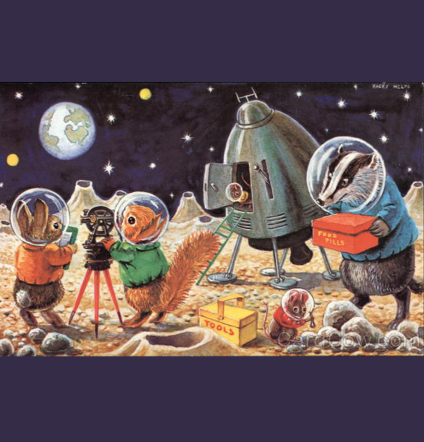 Moon Landing | vintage postcard